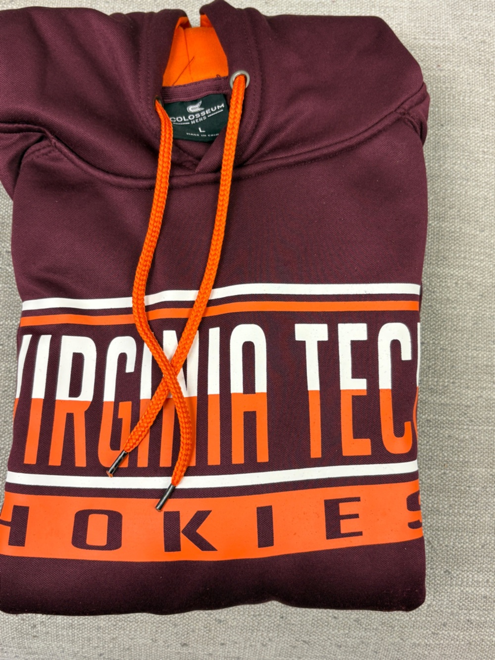 Colosseum Virginia Tech Maroon & Orange Pullover Hoodie